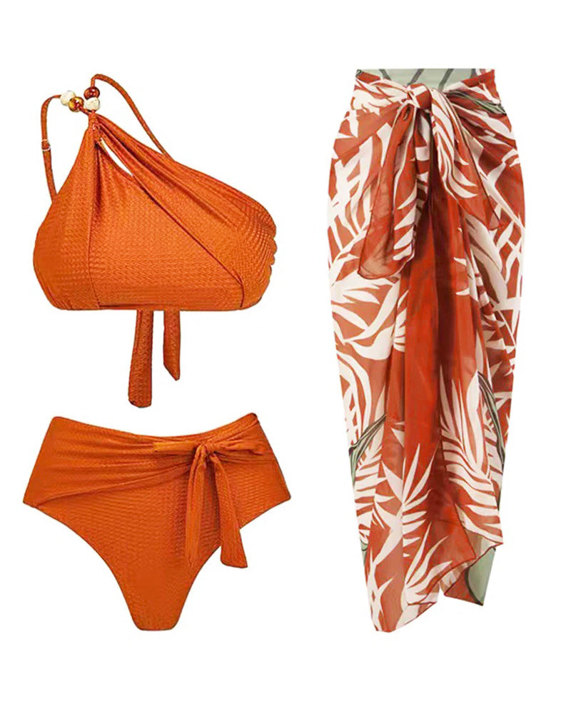 Fun In Tulum Swimsuit Set Caramel-6
