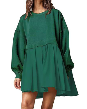On My Way Mini Dress Green-dress