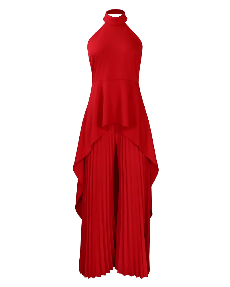 Faith Halter Pant Set Red