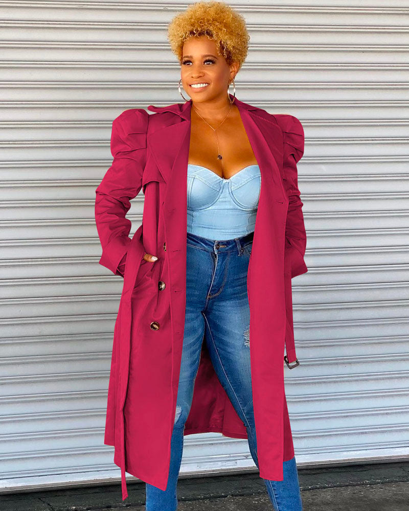 IN THE "TRENCHES" | COAT HOTPINK