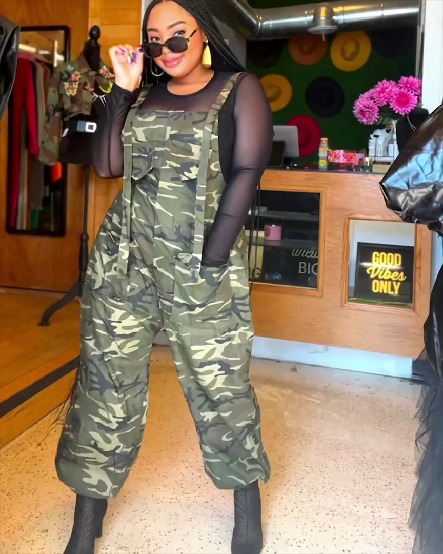 Stuck On You Camo Overalls