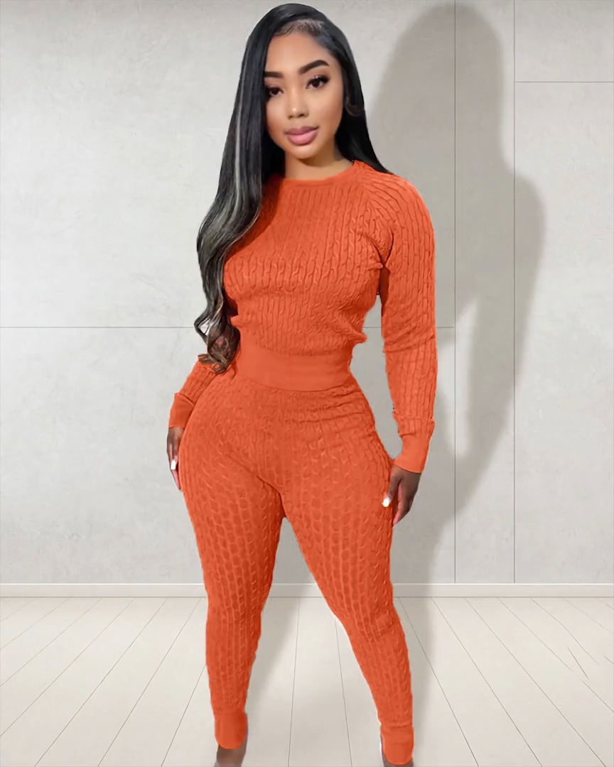 Carmen & Avani Knit Set ORANGE