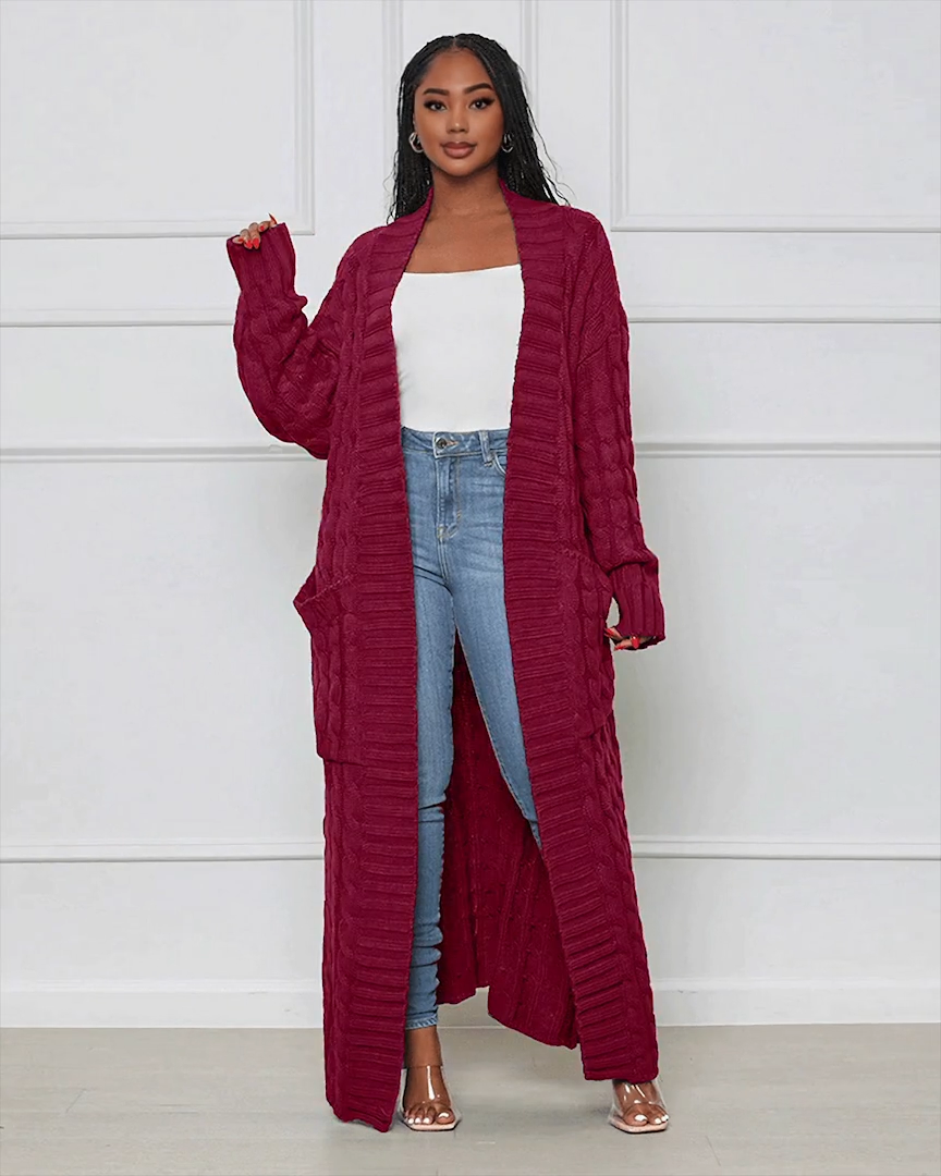 Lennox Knit Everyday Cardigan Burgundy