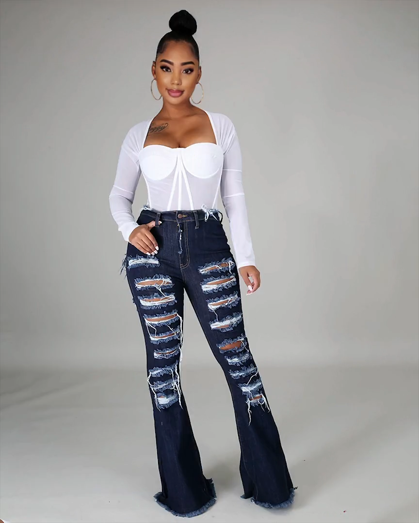 TIME TO STOP JEANS DARK BLUE