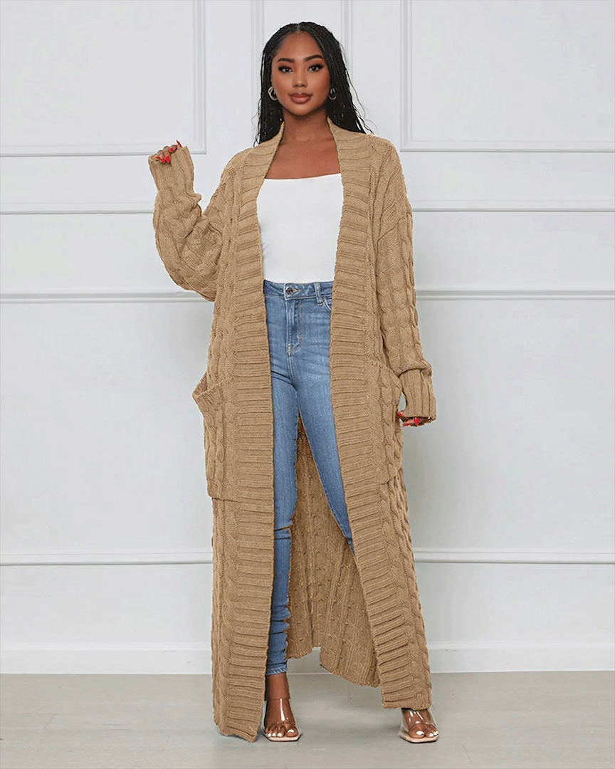 Lennox Knit Everyday Cardigan Apricot