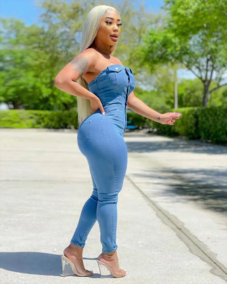 VERA DENIM JUMPSUIT Light denim Blue