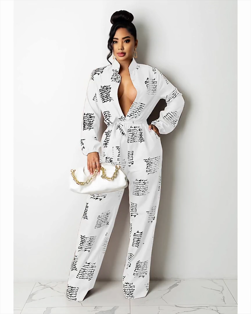 We Got News Jumpsuit WHITE