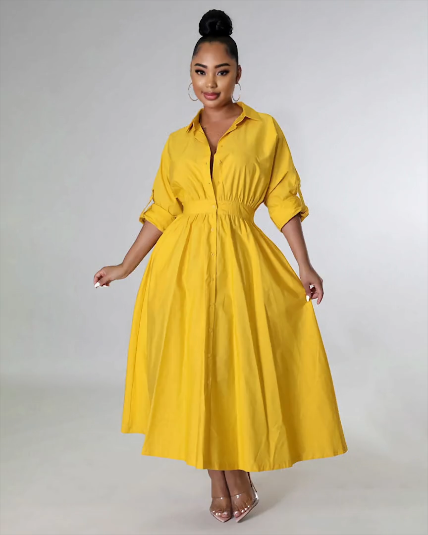 Shayla Shirt Dress YELLOW
