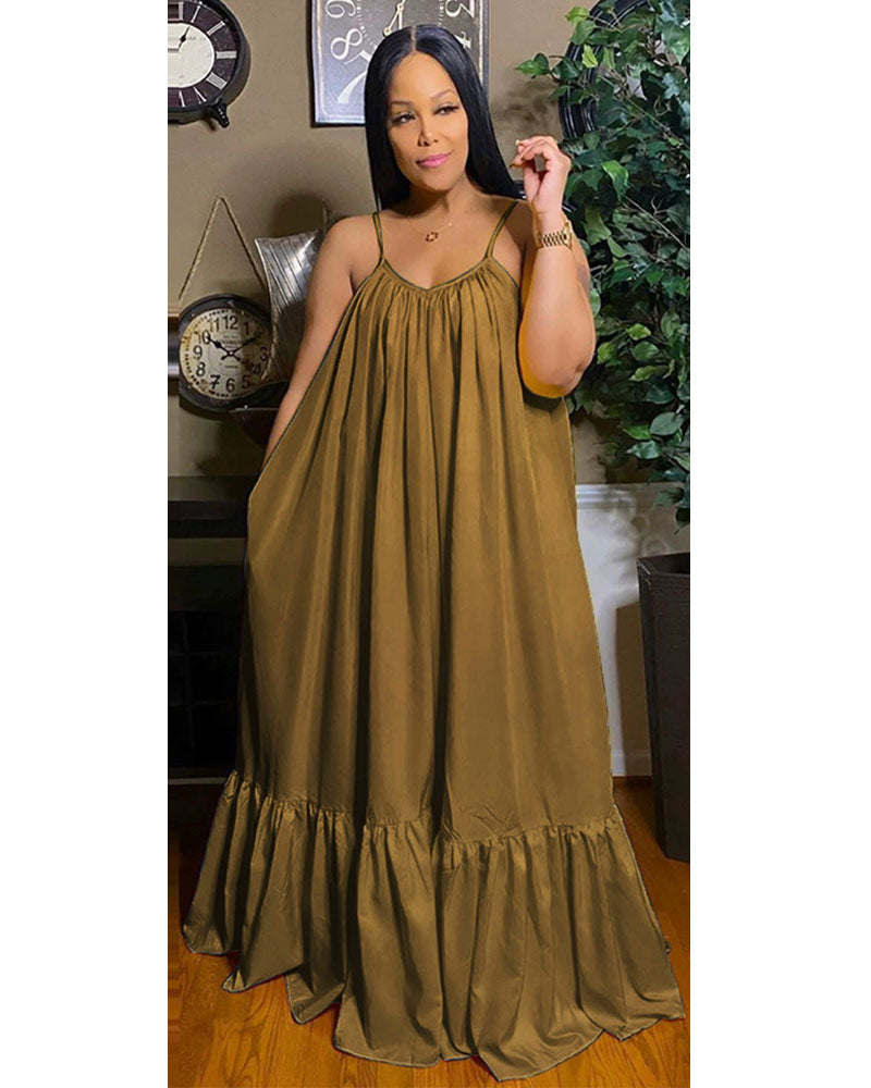 Molly maxi dress DEEP KHAKI