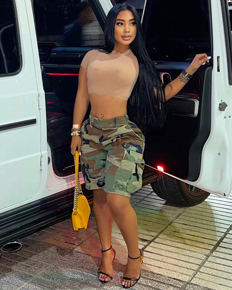 Butterfly CAMO Shorts Without Tag