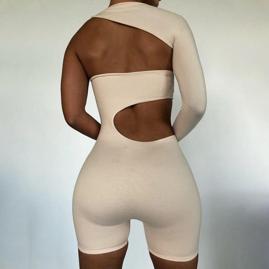 Asymmetrical High Waist Romper