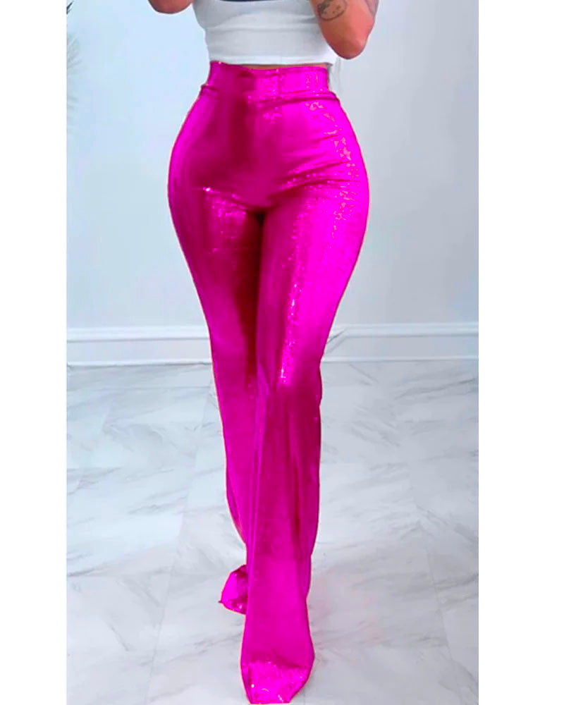 sequin bell bottoms【On Sale】 Hot Pink