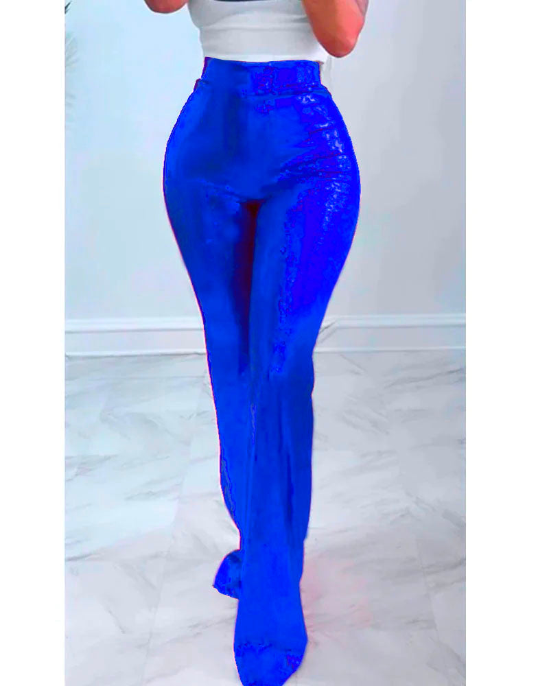 sequin bell bottoms【On Sale】 Blue