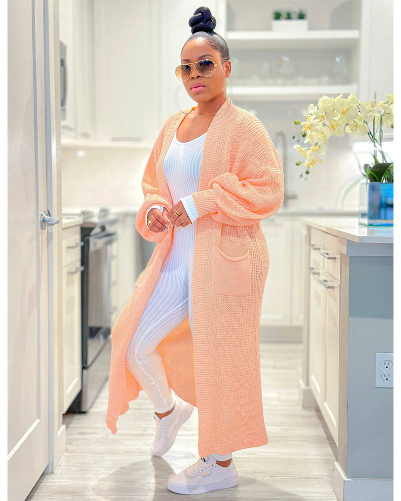 Sweater Girl Cardigan Light Orange