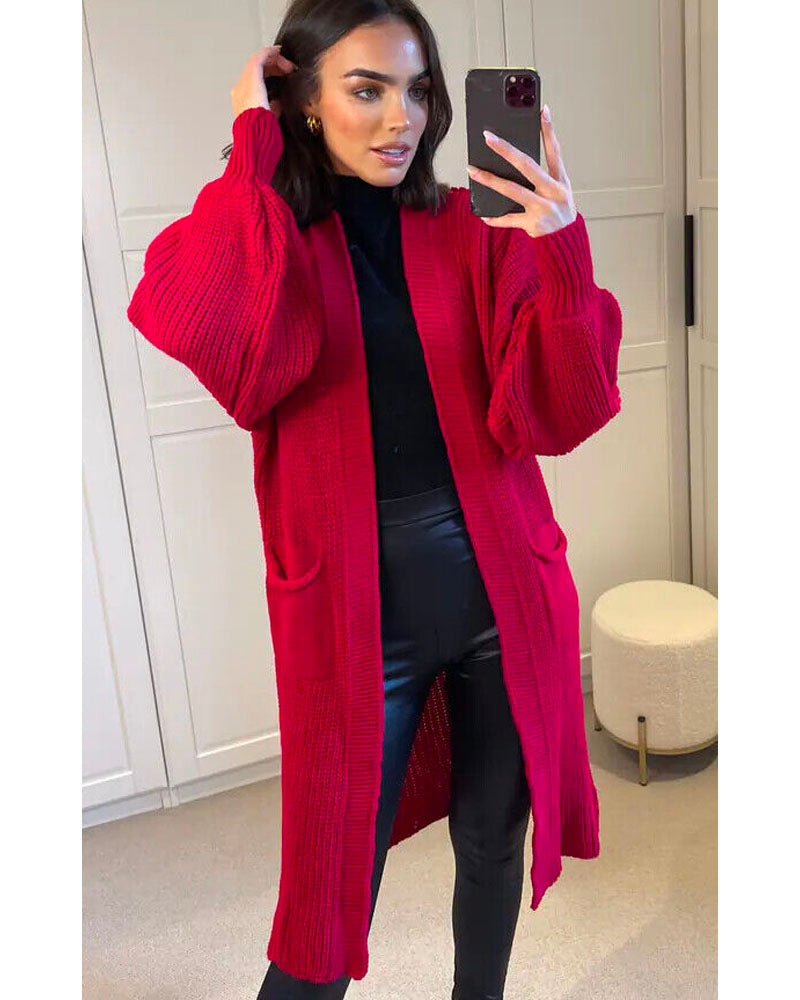 Sweater Girl Cardigan Red