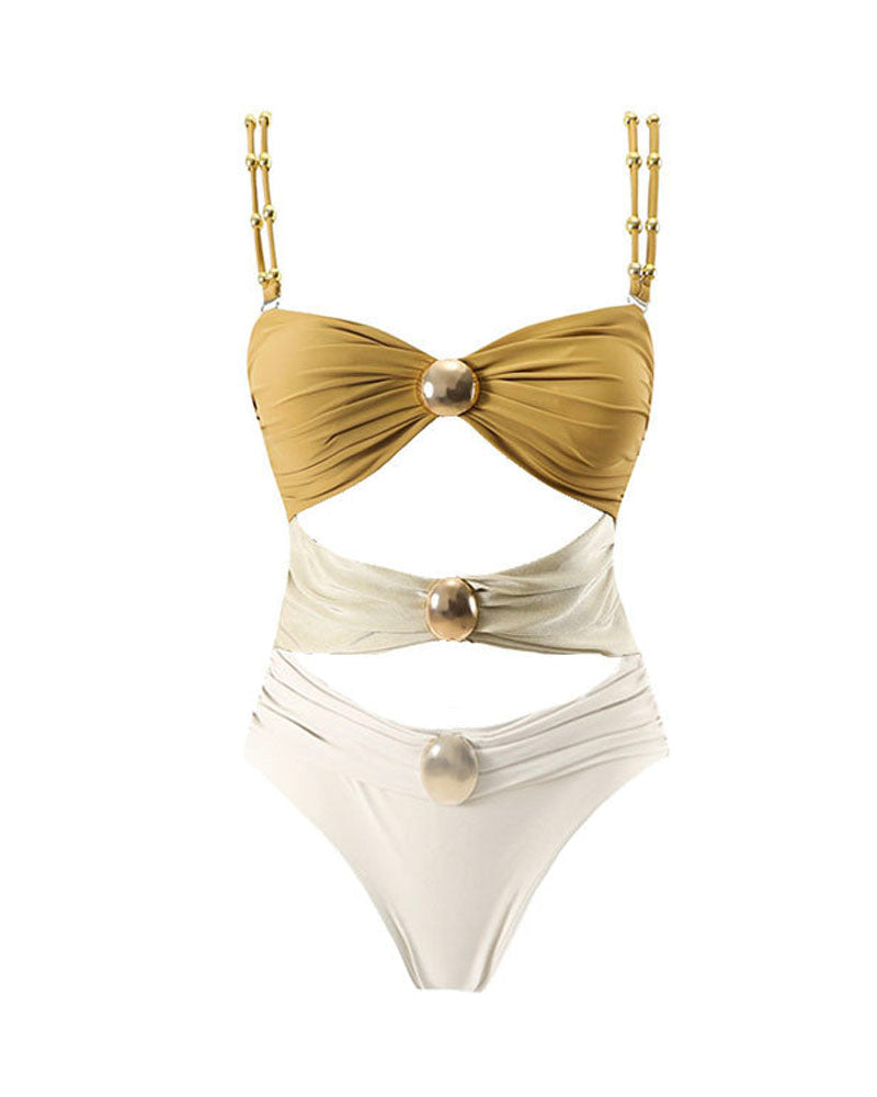 Mai Tai Baby Swimwear One Piece Swimsuit Beige
