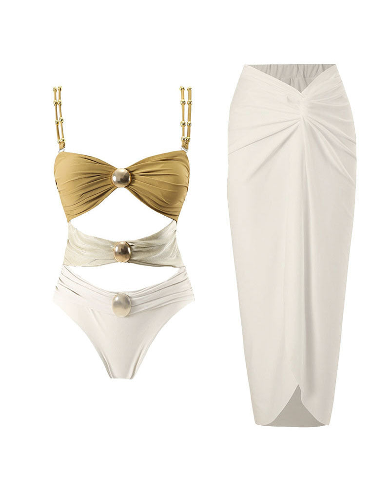 Mai Tai Baby Swimwear Swimsuit Set Beige