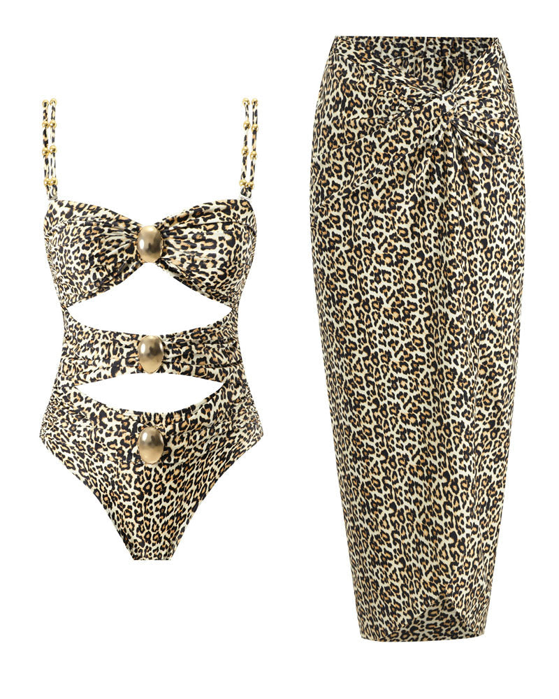 Mai Tai Baby Swimwear Swimsuit Set Leopard