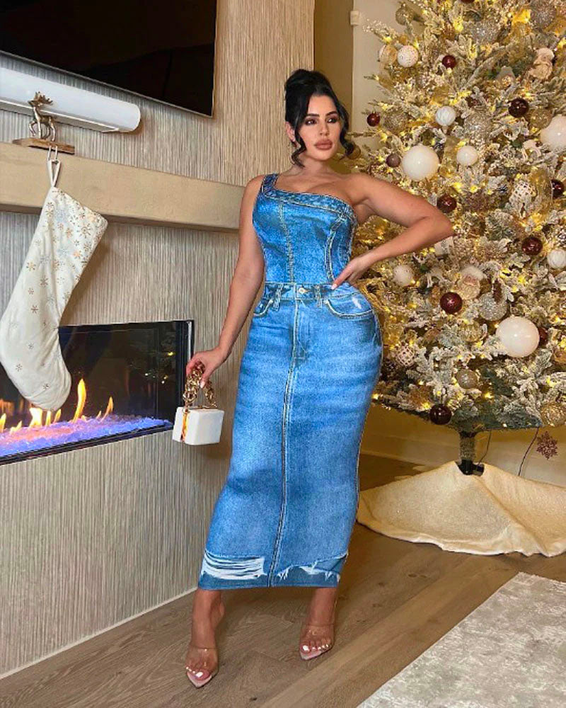 Tasha Midi Dress BLUE
