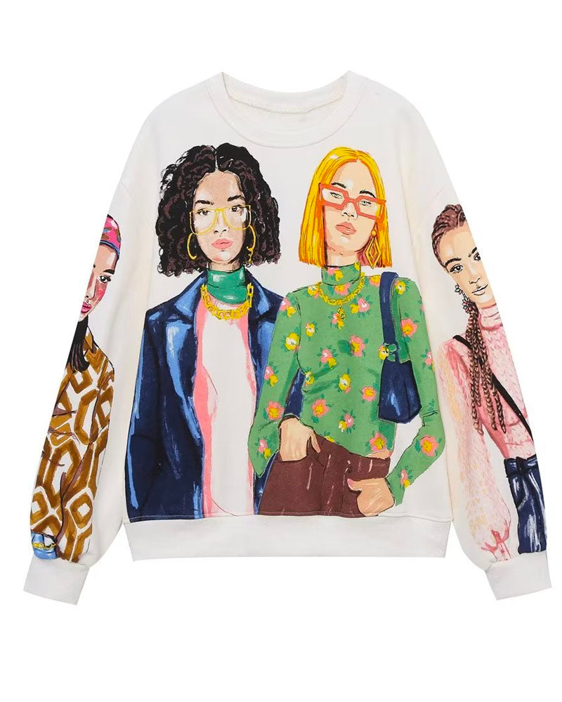 THAT GIRL SWEATSHIRT White