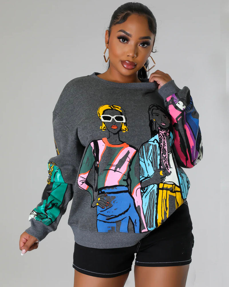 THAT GIRL SWEATSHIRT Grey