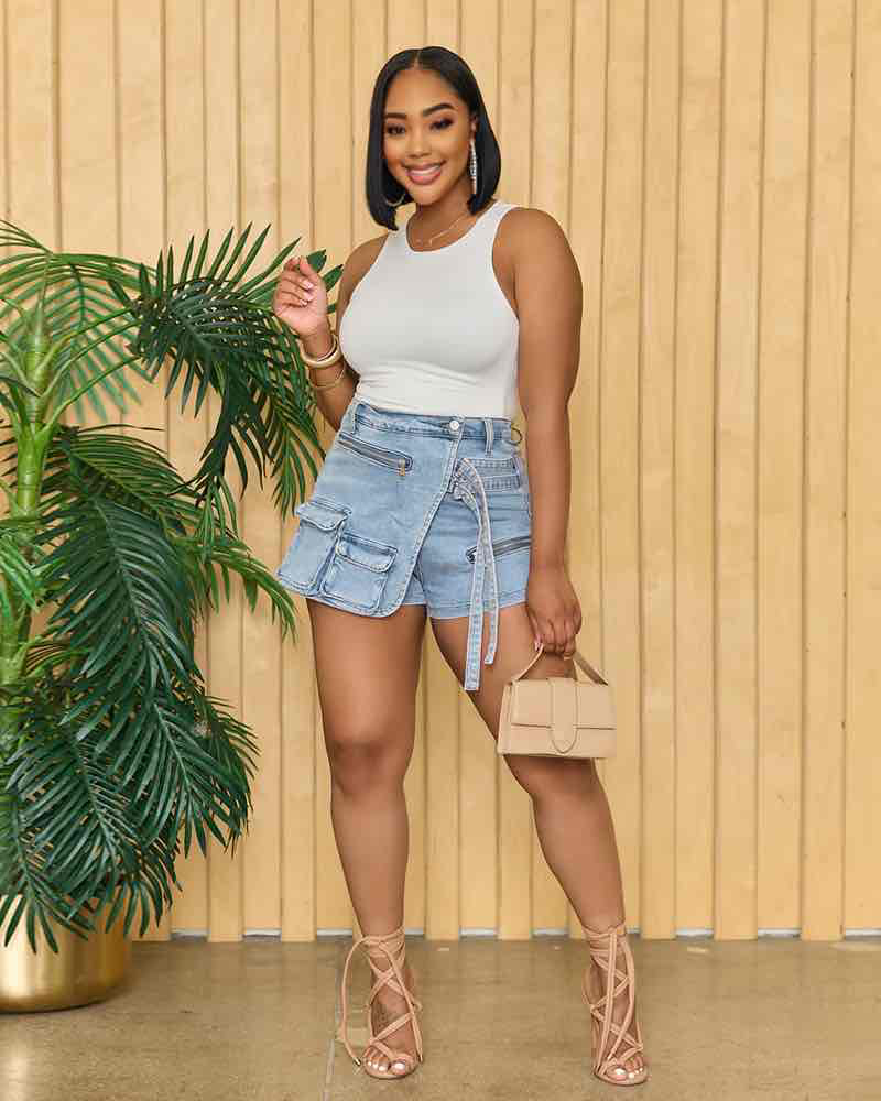 Atlanta Denim Skort Light Denim