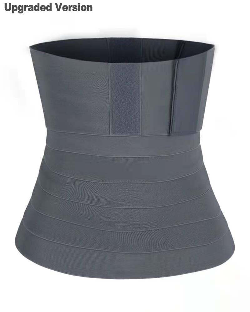Miracle Snap Back Wrap Band Version 2 (Has Loop + 6 Levels of Velcro) Grey One Size Fits All