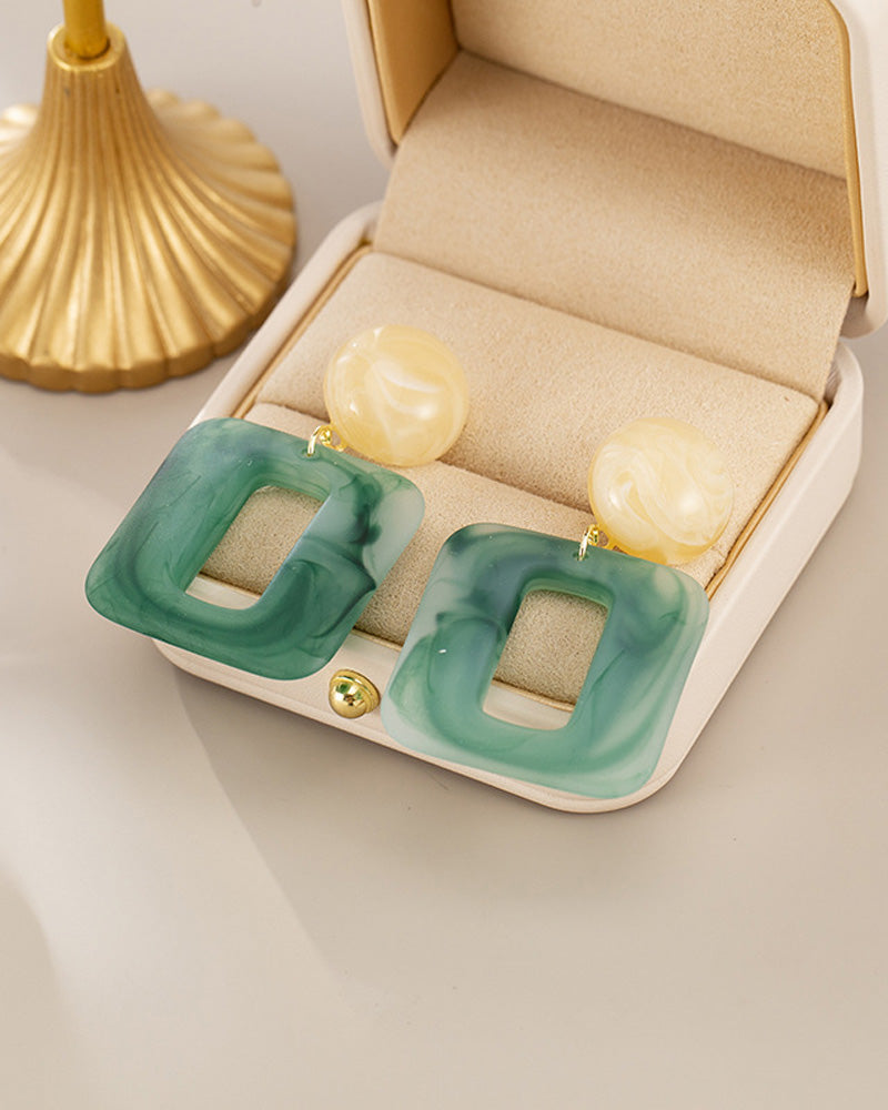 Square Drop Earrings