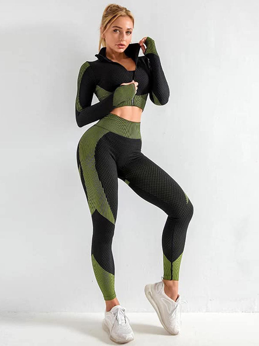 Lovely Workout 3-pcs Set Olive