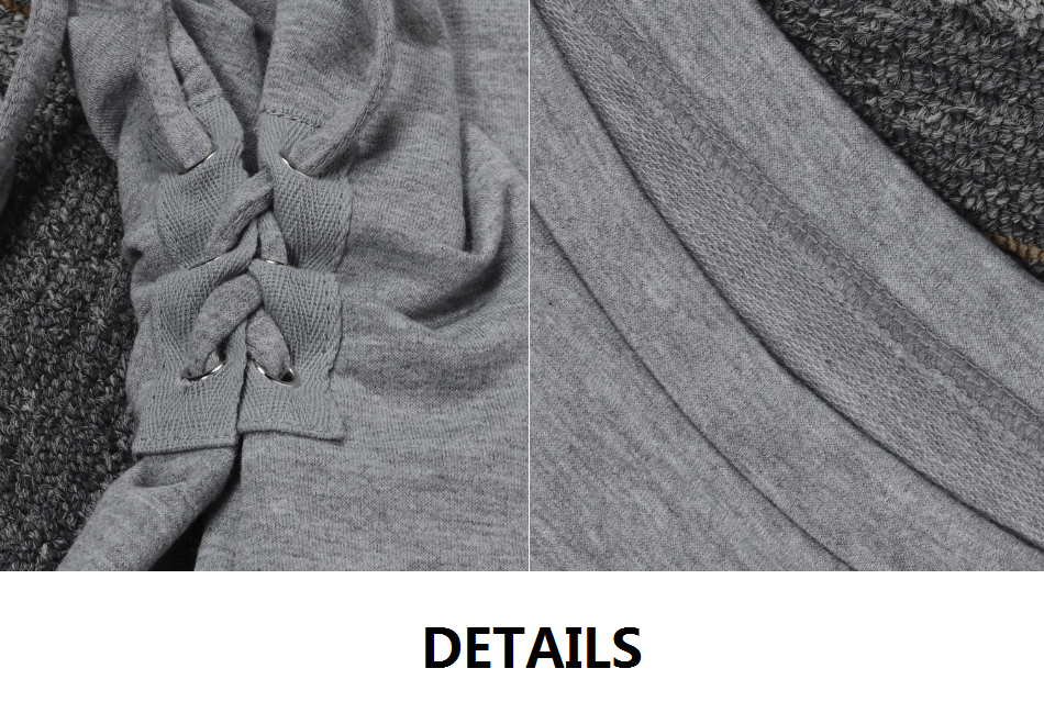Schulterfreies Sweatshirtkleid mit Schnürung – Ausverkauf